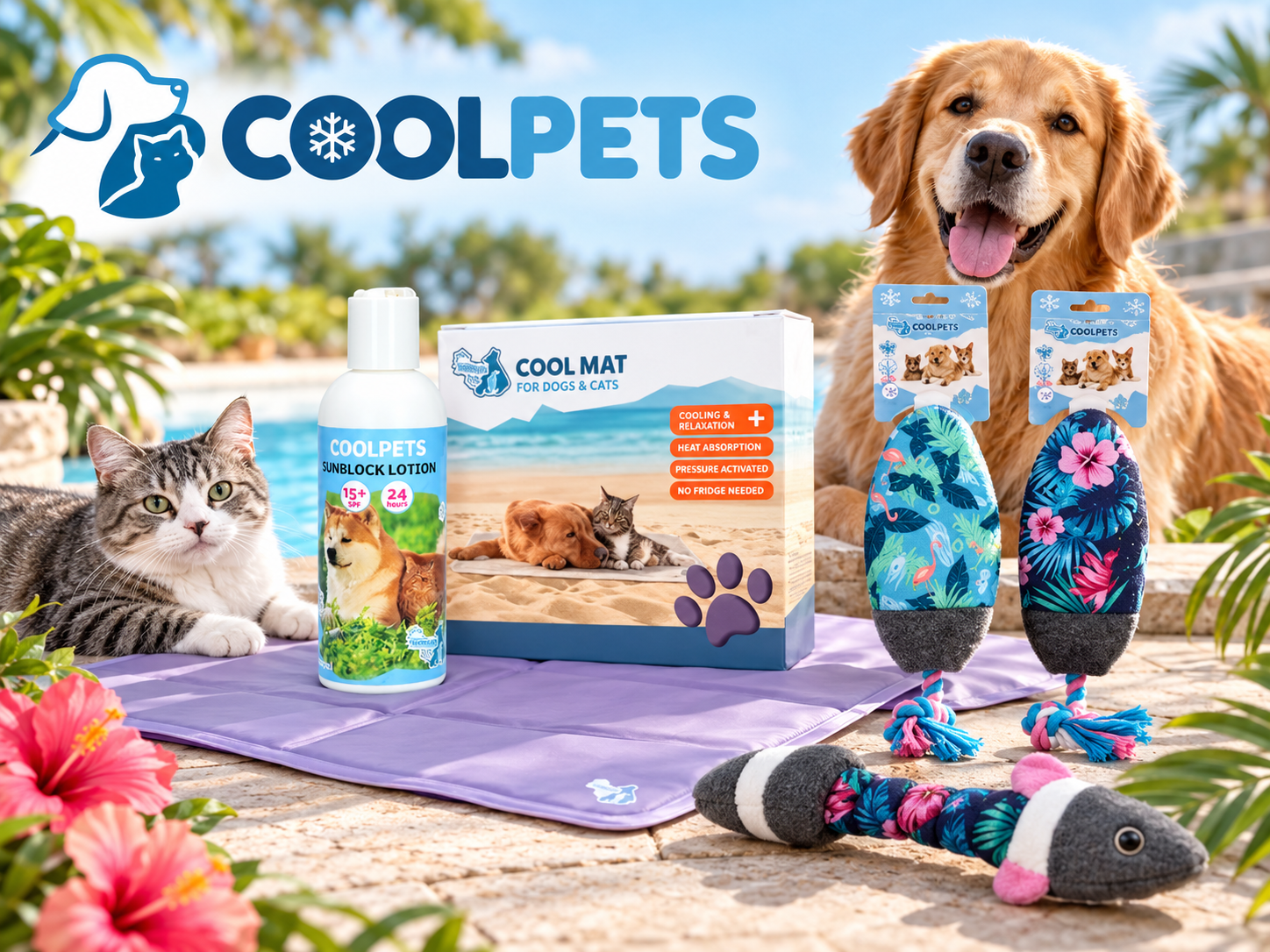 CoolPets – chladicí a rehydratační hračky, šátky a pomůcky pro psy